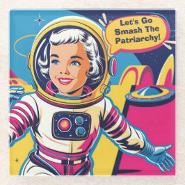 Laten we het feministische patriarchaat vernietige glazen onderzetter