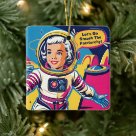 Laten we het feministische patriarchaat vernietige keramisch ornament