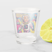 Laten we het feministische patriarchaat vernietige shot glas (Achterkant)