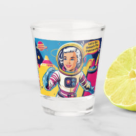 Laten we het feministische patriarchaat vernietige shot glas