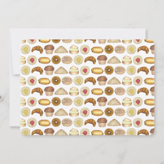 Laten we het gebak van het gebak vieren Breakfast  Kaart (Achterkant)