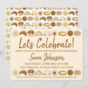 Laten we het gebak van het gebak vieren Breakfast  Kaart