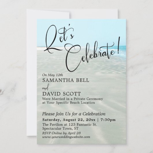 Laten we het geribbelde zand vieren Aqua Water Ont Kaart (Voorkant)