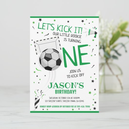 Laten we het groen aanpakken - Rookie Voetbal 1e V Kaart