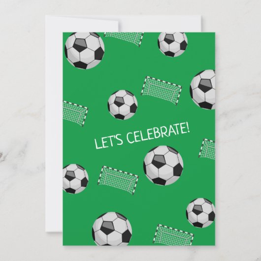 Laten we het groen aanpakken - Rookie Voetbal 1e V Kaart (Achterkant)