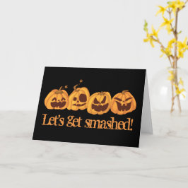 Laten we het Halloween pompoenen wenskaart verniet Kaart