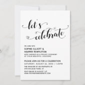 Laten we het hart zwart-witte ontvangst vieren - a kaart (Voorkant)