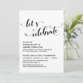 Laten we het hart zwart-witte ontvangst vieren - a kaart (Staand voorkant)