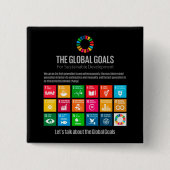 Laten we het hebben over duurzaamheidsdoelen en in vierkante button 5,1 cm (Voorkant)