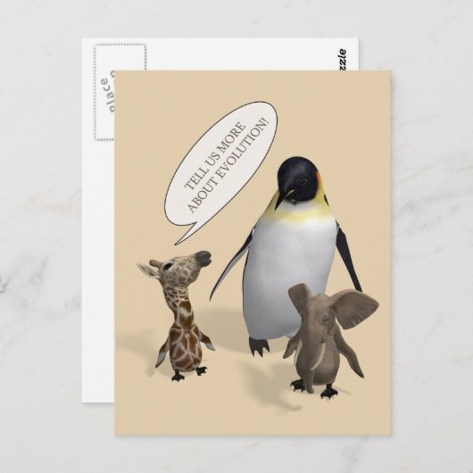 Laten we het hebben over evolutie briefkaart (Voorkant / Achterkant)