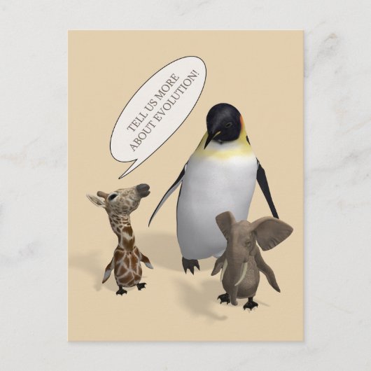 Laten we het hebben over evolutie briefkaart (Voorkant)