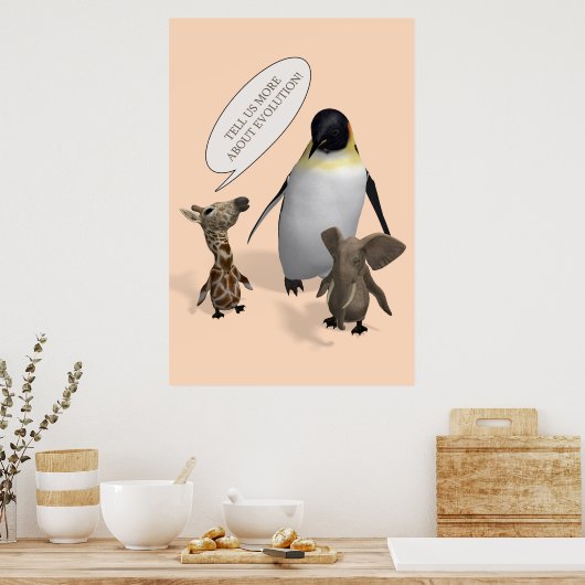 Laten we het hebben over evolutie poster (Keuken)