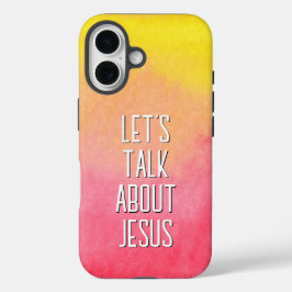 Laten we het hebben over Jesus Pink Ombre iPhone 16 Hoesje