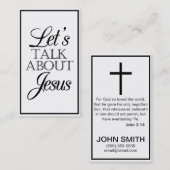 Laten we het hebben over Jezus Visitekaartje Contactkaartje (Voorkant / Achterkant)