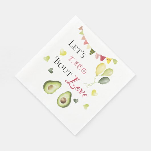 Laten we het hebben over Liefde Bruidsfeest Avocad Servet (Hoek)