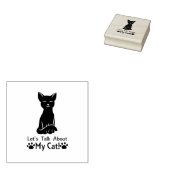 Laten we het hebben over mijn kat rubberstempel (Gestempeld)
