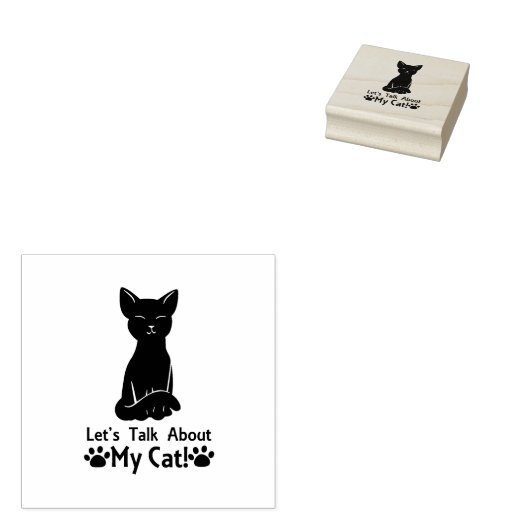 Laten we het hebben over mijn kat rubberstempel (Gestempeld)