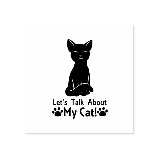 Laten we het hebben over mijn kat rubberstempel (Afrduk)