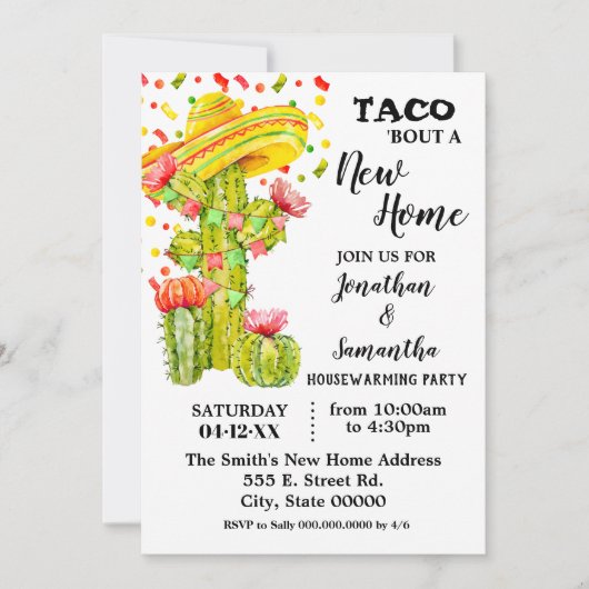 Laten we het hebben over New Home fiesta housewarm Kaart (Voorkant)