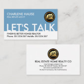 Laten we het hebben over onroerend goed huisvestin visitekaartje (Voorkant / Achterkant)