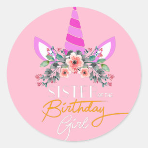Laten we het hebben over Unicorn Party Magic! Ronde Sticker