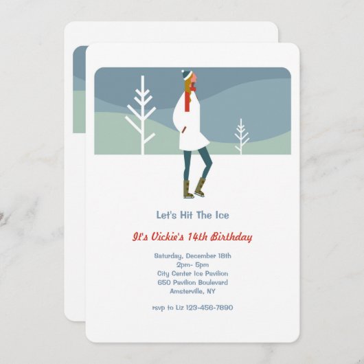 Laten we het ijs op gaan kaart (Voorkant / Achterkant)