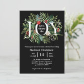 Laten we het Joy Holiday Baby shower delen Kaart (Staand voorkant)