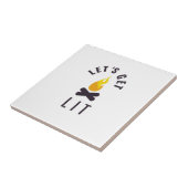 Laten we het kampvuur ontsteken tegeltje (Zijkant)