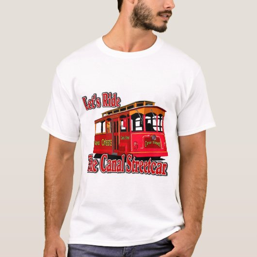 Laten we het kanaal van de Streetcar besturen T-shirt (Voorkant)