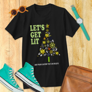 Laten we het kerstboom familie bijpassend feest t-shirt