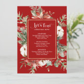 Laten we het kerstmenu feestelijk Lijst vieren Menu (Staand voorkant)