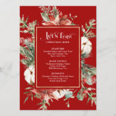 Laten we het kerstmenu feestelijk Lijst vieren Menu (Voorkant)