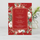 Laten we het kerstmenu feestelijk Lijst vieren Menu (Staand voorkant)