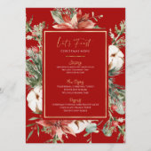 Laten we het kerstmenu feestelijk Lijst vieren Menu (Voorkant)