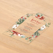 Laten we het kerstmenu vieren Kerstframe Acryl Uitnodigingen (Laagn)