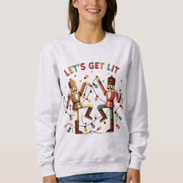 Laten we het kerstsweatshirt van Lit Nutcrackers k Trui