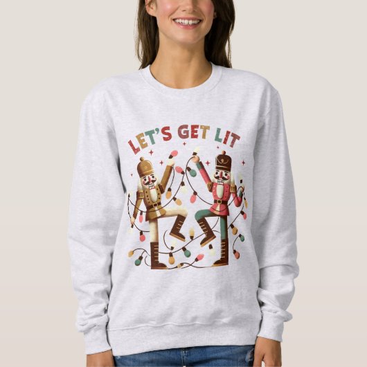 Laten we het kerstsweatshirt van Lit Nutcrackers k Trui (Voorkant)