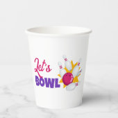 Laten we het Kinder verjaardagsfeestje van Bowling Papieren Bekers (Voorkant)