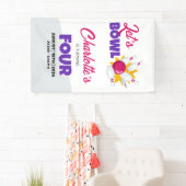 Laten we het Kinder verjaardagsfeestje van Bowling Spandoek (Insitu)