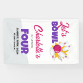 Laten we het Kinder verjaardagsfeestje van Bowling Spandoek (Horizontaal)