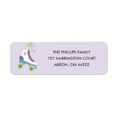 Laten we het label Roll Address Label - Violet (Voorkant)