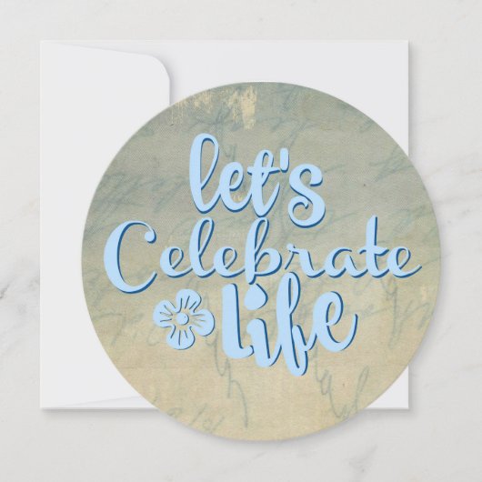 Laten we het leven vieren kaart (Voorkant)