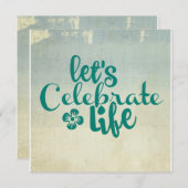 Laten we het leven vieren kaart (Voorkant / Achterkant)