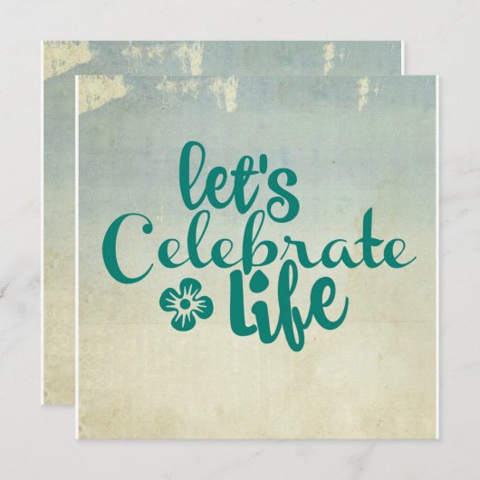 Laten we het leven vieren kaart (Voorkant / Achterkant)