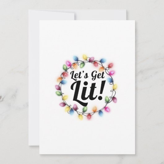 Laten we het licht aansteken! – Feestelijke kerstl Feestdagenkaart (Voorkant)