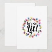 Laten we het licht aansteken! – Feestelijke kerstl Feestdagenkaart (Voorkant / Achterkant)