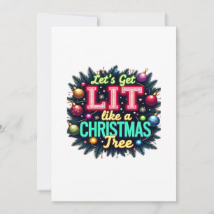 Laten we het licht aansteken - Grappige Kerst grap Feestdagenkaart