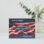 Laten we het niet vergeten: dank je wel briefkaart (Staand voorkant)