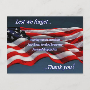 Laten we het niet vergeten: dank je wel briefkaart