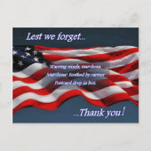 Laten we het niet vergeten: dank je wel briefkaart (Voorkant)